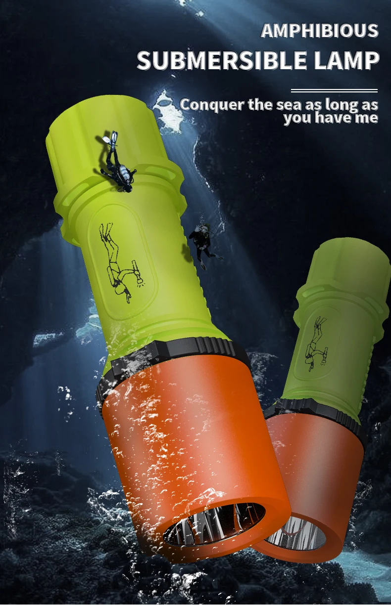 Description Picture 5 of itemNew LED flashlight CREE T6 LED Waterproof underwater scuba Dive Diving Flashlight Torch light lamp for diving light