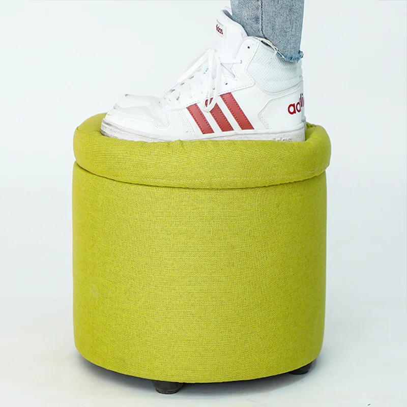 Lohascamping Home Office Camping Round Removable Stool Storage Shoe Change Footrest Stool Dressing Chair sofa stool makeup stool