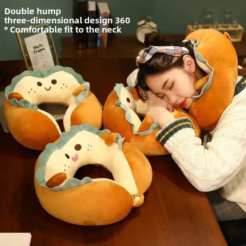 Portable U Shaped Neck Pillow for Car Travel and Cervical Spine Support