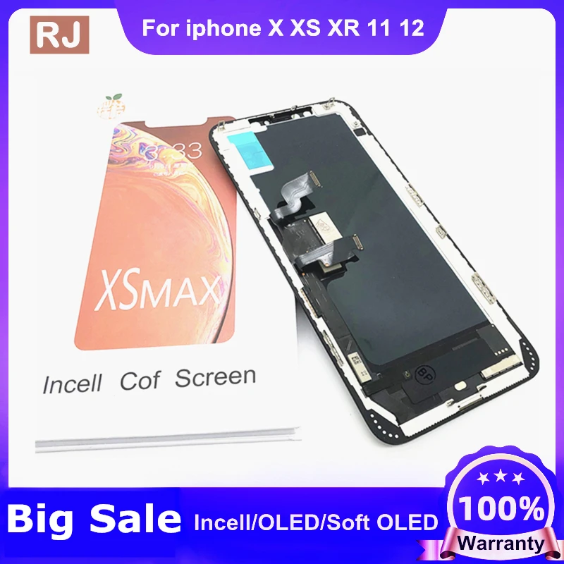 RJ Incell LCD Pantalla Display For iphone XSMAX X XS LCD Display Touch  Screen Digitizer Assembly For iPhone11 12 13 Pro Max - AliExpress