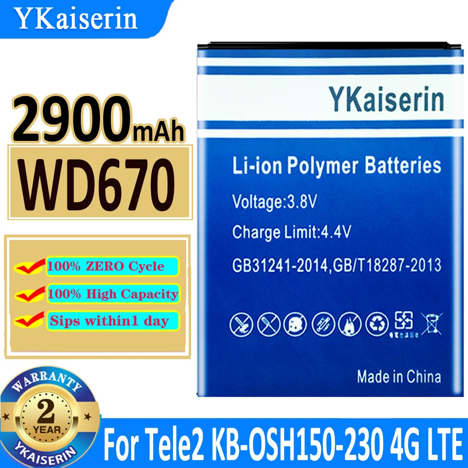 

Аккумулятор ykaisсеребрин 23900 мАч WD670 для ZTE Jazz MF673 DC009 Super Bateria