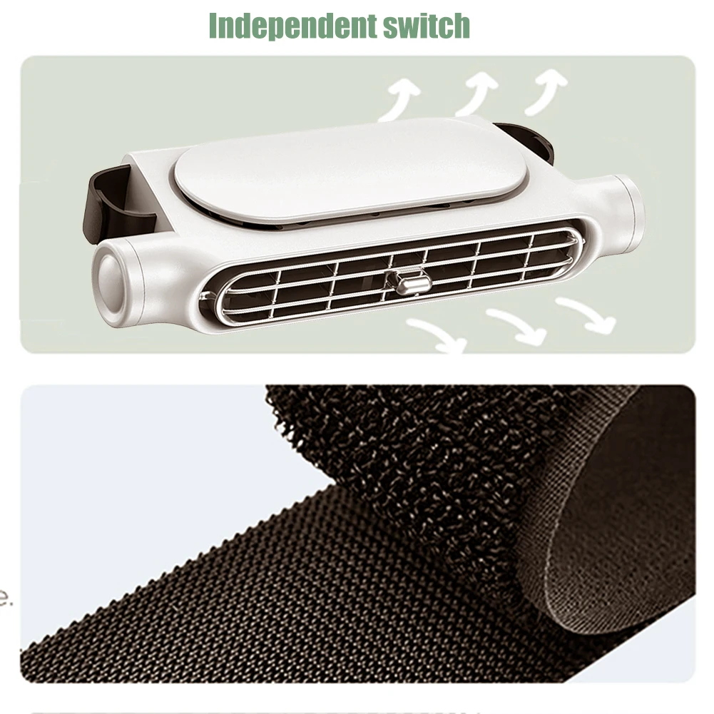 Car Headrest Cooling Air Fan 3 Speeds Adjustable Car Neck Cooler USB Powered Rear Seat Ventilator for Front Rear Seat Passenger