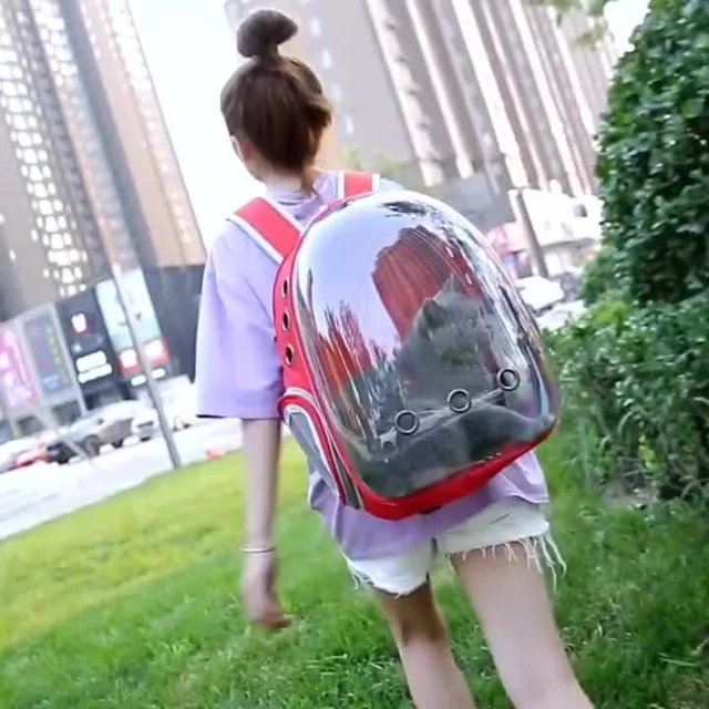 Cat Backpack Carrier with 360° Transparent Bubble and Breathable Design – Spacious Lightweight Travel Bag for Outdoor Adventures 4