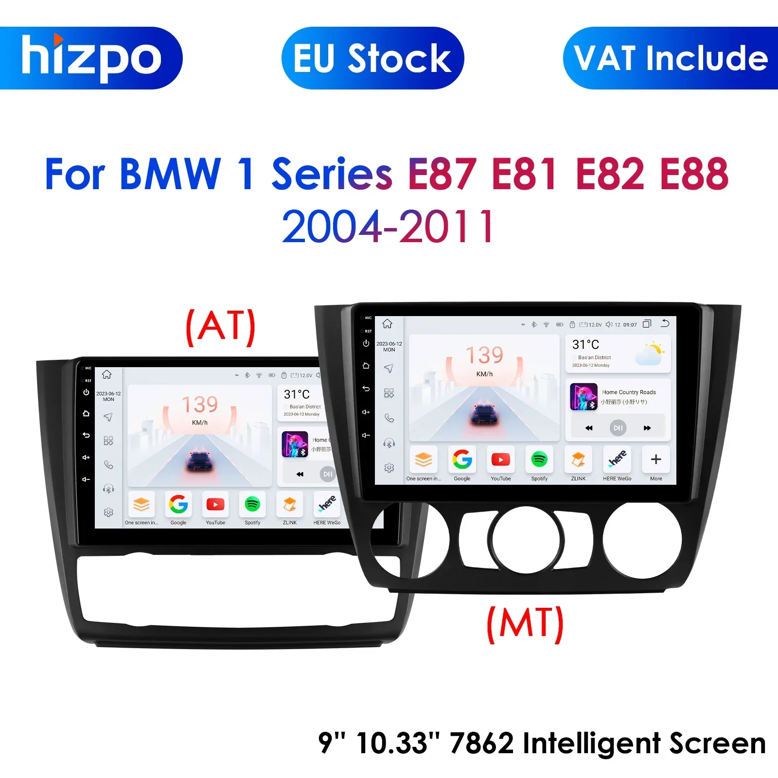 Carplay 4G-Lte 9 "Autoradio Android Per Bmw Serie 1 E81 E82 E87 E88 At Mt Lettore Multimediale Manuale Automatico Nav Gps 2Din Stereo Dsp