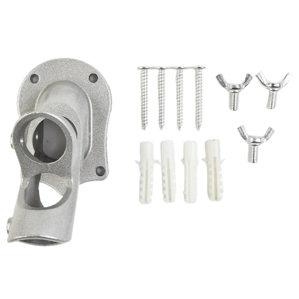 Aluminum Mount Aluminum Alloy Flagpole Base Flag Pole Holder Mounting Bracket Base Three-hole Adjustable Flagpole Holder flag pole attachments