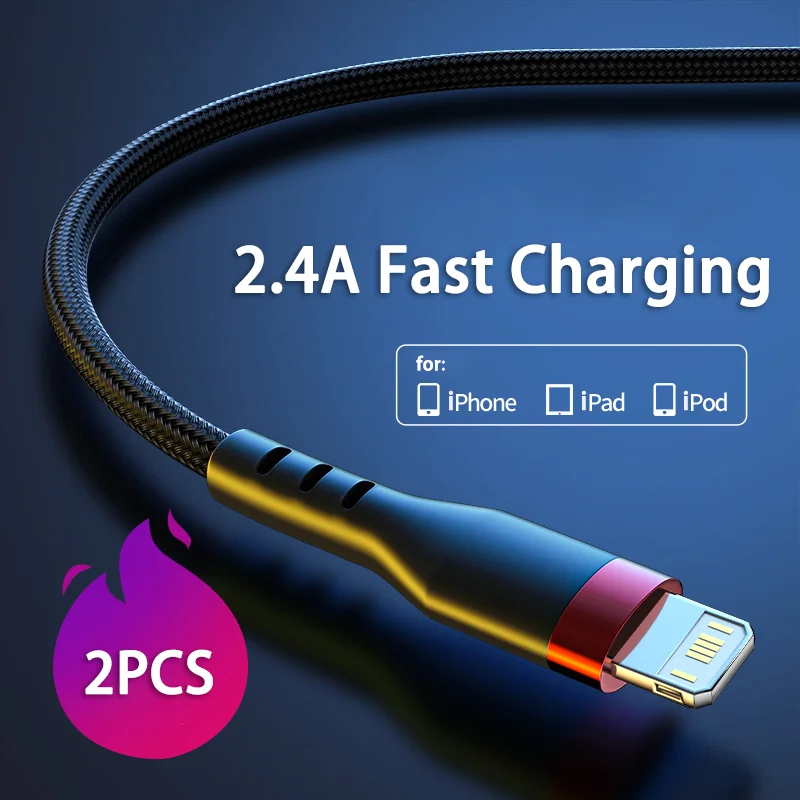 3/2/1PCS 2.4A Fast Charging Cable for iPhone Charging Cable 14 13 12 11 Pro Max Xs Xr X SE 8 7 6