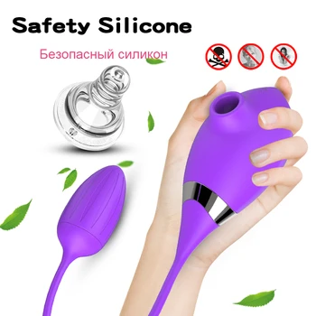 Sucking Vibrator For Women Vibrating Egg Clitoris Stimulator Sucker Nipple G Spot Dildo Vaginal massage Sex Toy for Women Couple 5