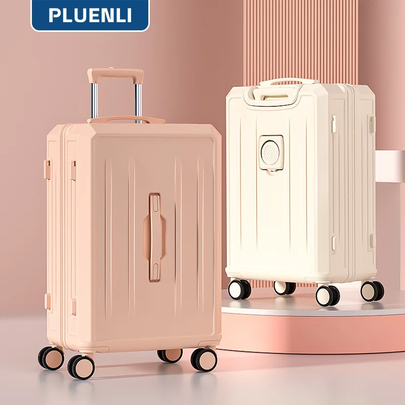 PLUENLI Good-looking Luggage Multi-Functional Trolley Case Women's Suitcase Large Capacity Password Suitcase Boarding Bag