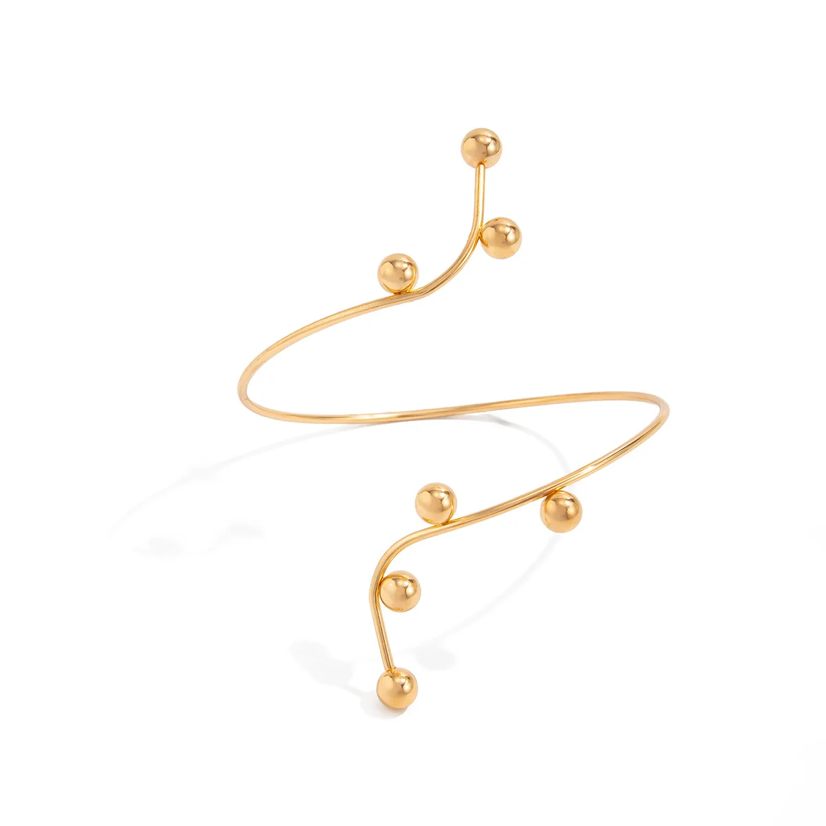 Trendy Simple Vintage Water Drop Open Cuff Bangles for Women Geometric Water Drop Shape Bangles Adjustable Women's Jewelry