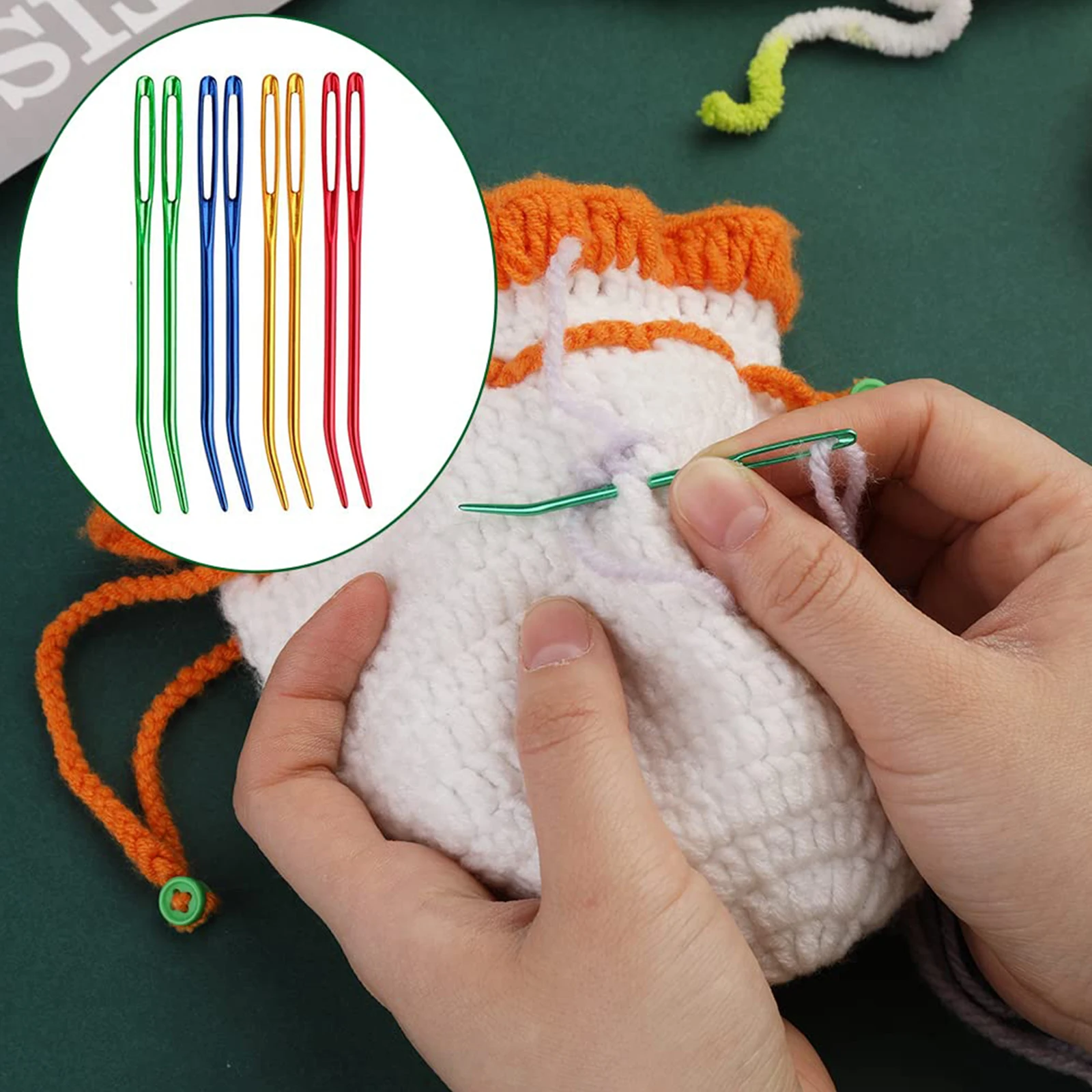 Knitting Crochet Set with Yarn Needles Weaving Needles Tapestry Bent for Crochet Large Eye Darning crochet kit,knitting supplies,weaving tools