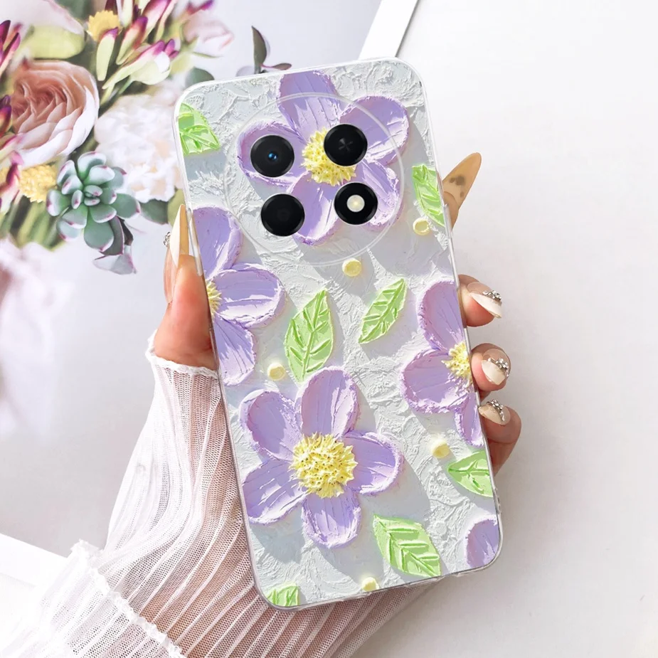 Cute Cat & Peacock Painted Soft Silicone Case - Enhanced Protective Cover