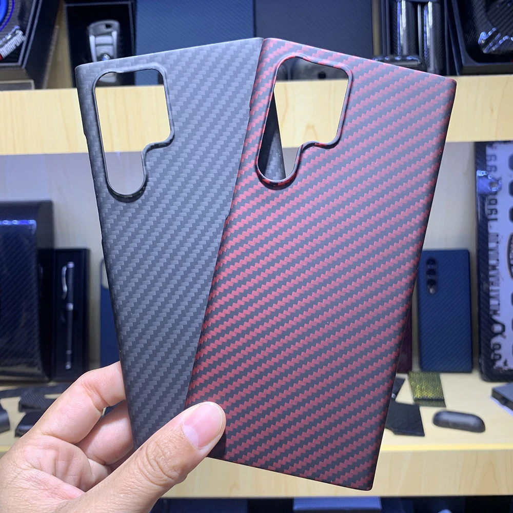 For Samsung Galaxy S22 Ultra Case Real Carbon Carbon Fiber Phone Case