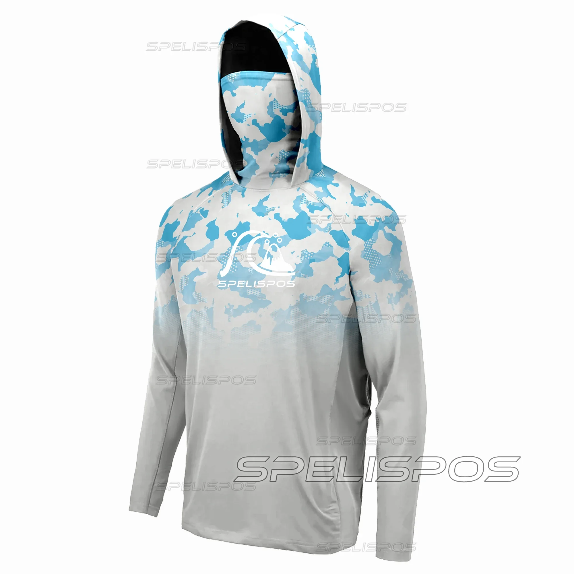 

Fishing Hoodies Sun Anti-UV UPF50+ Mask Summer Surf Shirt Fish Tops Kit Hiking Jersey Hooded Angling Running Wear Cap
