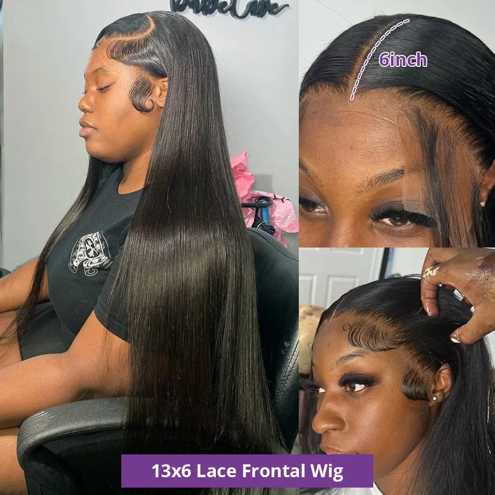 13x4 Bone Straight Human Hair Wigs 13x6 Hd Lace Frontal Hair 30 40 Inch Straight Transparent Lace Human Hair Wig For Black Women 3
