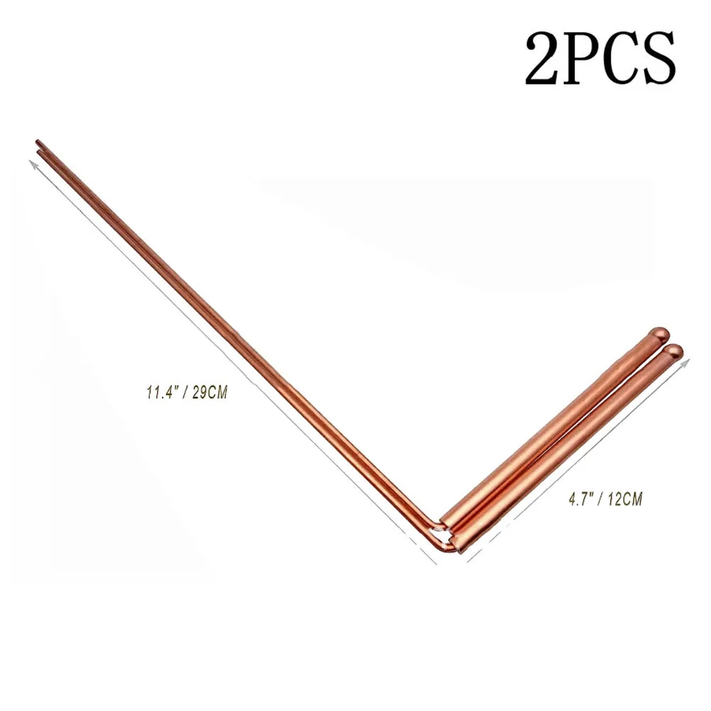 

2pcs Copper Probing Rod For Divination Searching For Water Gold Minerals Lost Things Paranormal Investigations Power Tool