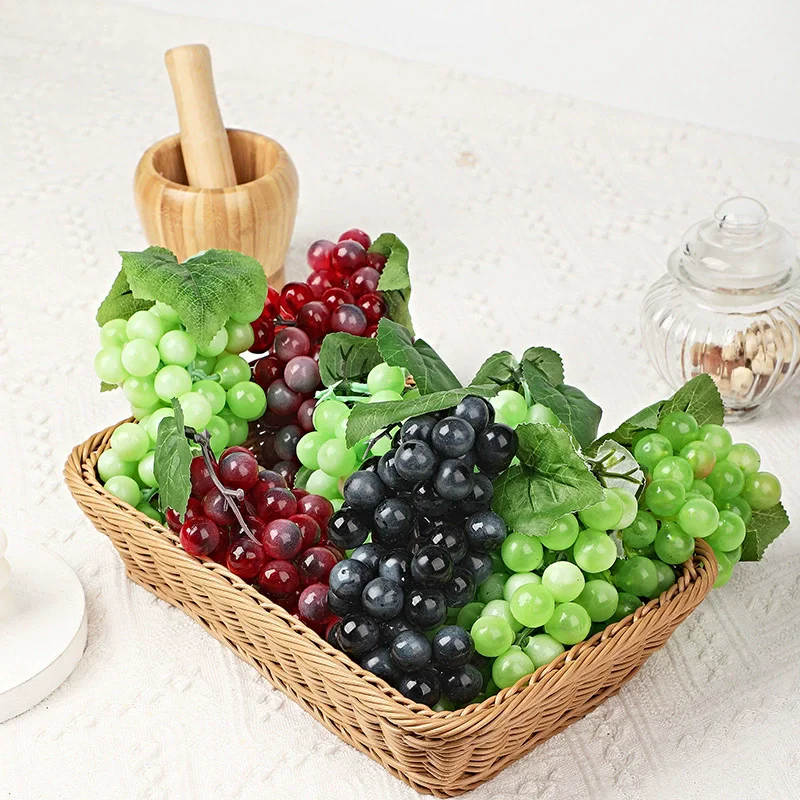 1 String 12/18/24/36/45/60/85/110 Heads Simulation Grape Plastic Fruit Fake Fruits Decorations For Wedding Party Supplies