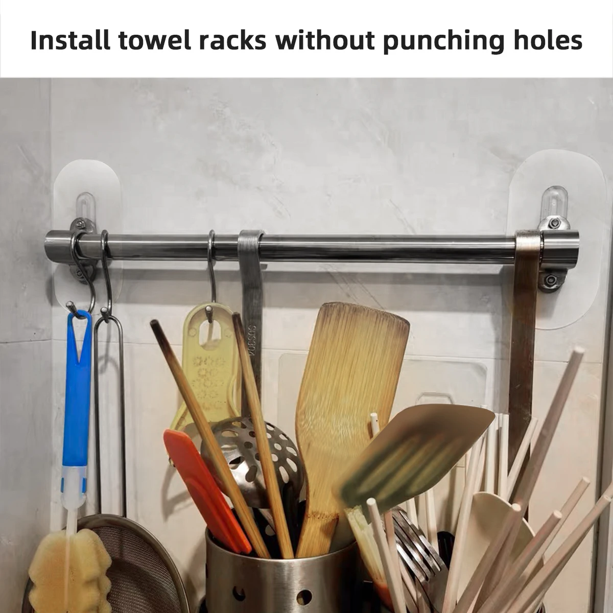 Strong Double Screw Sticker Hook For Kitchen Bathroom