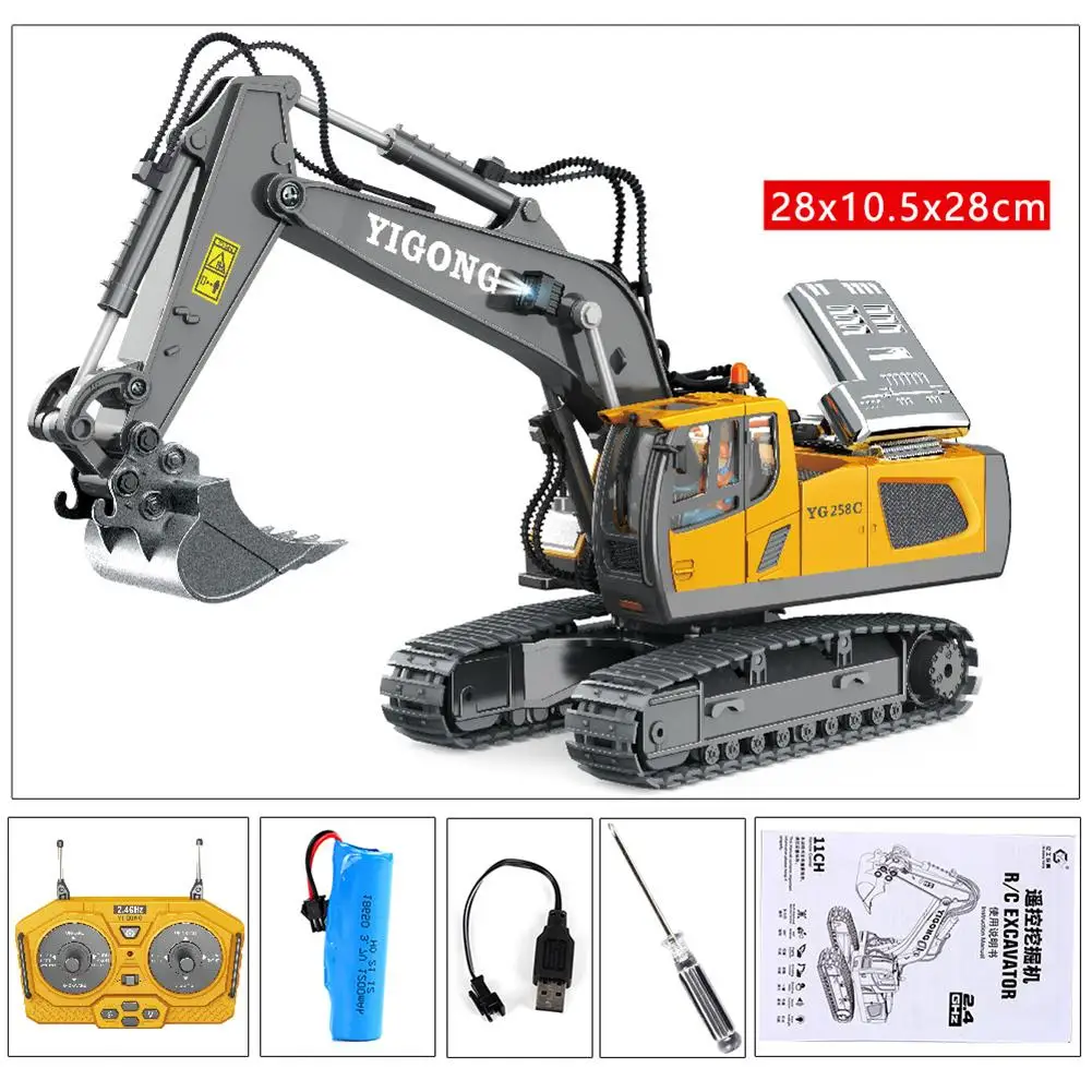 RC Cars RC Trucks RC Construction Toy Remote Control Engineering Car Excavator Bulldozer Dump Truck For Children Birthday Gifts