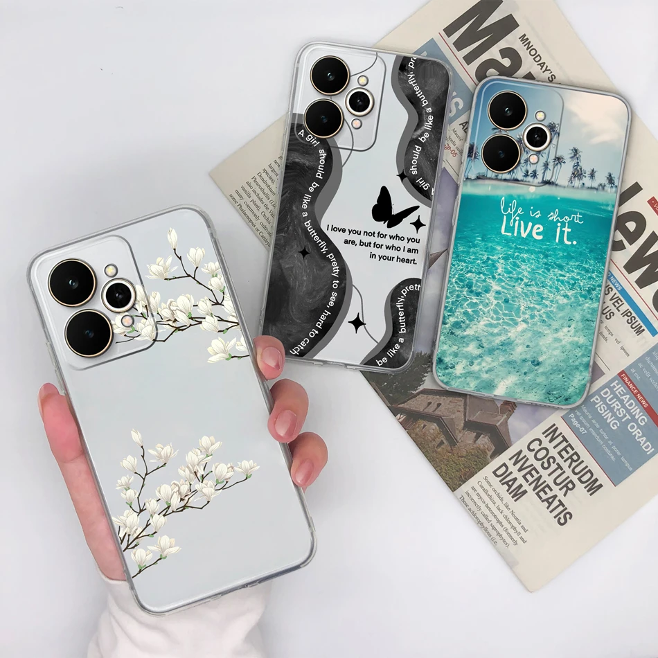 Transparent Shockproof TPU Silicone Back Cover - Simple Design Phone Protector Case
