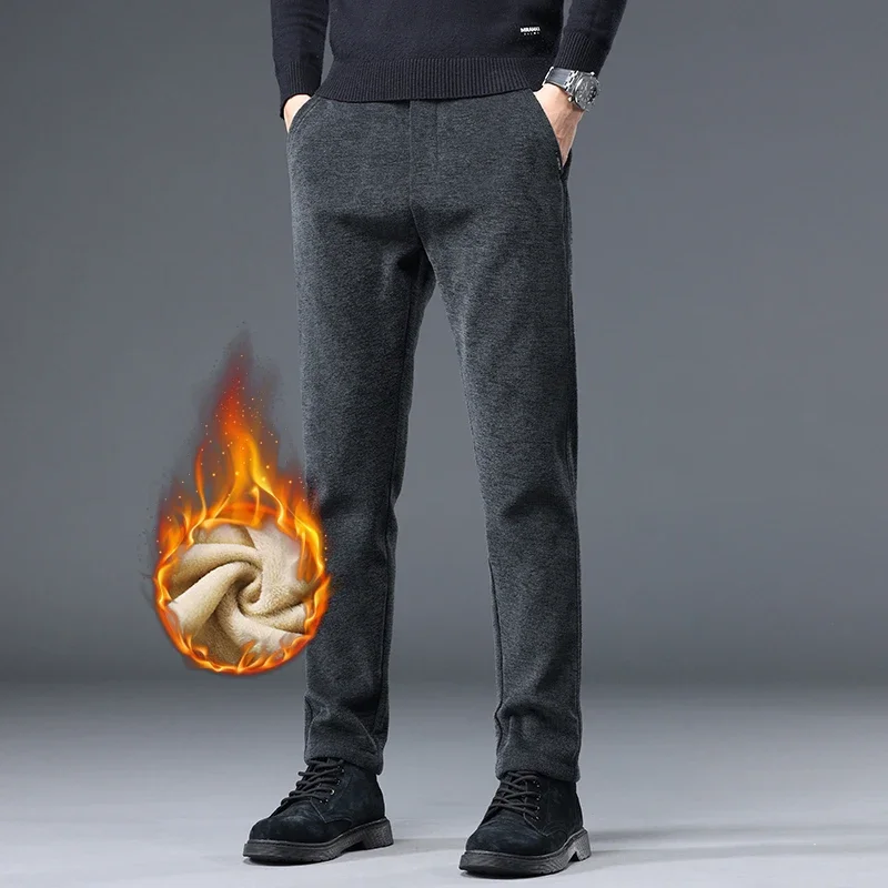 Winter Pants for Men Fashion Business Thicken Pants Man Loose Men Trousers Men's Clothing Straight Casual Trousers for Men