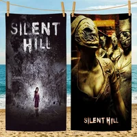 Thrilling Game S-Silent H-Hill Microfiber Blanket Quick Drying Beach Towels Oversized Printing Super Absorbent Pool Towel 1