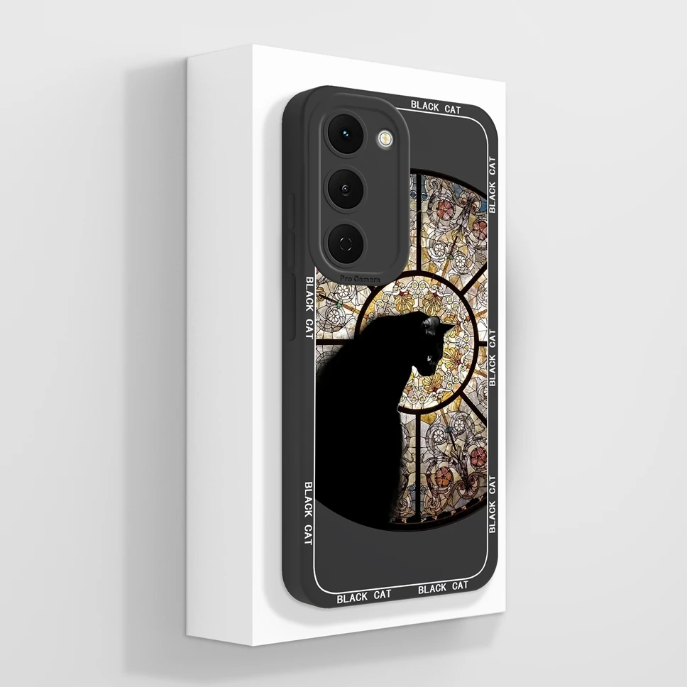 Funny Cat Cartoon High-Quality Shockproof Phone Case with Bumper Shell