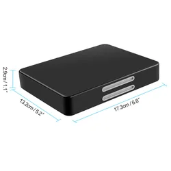 Universal 64 - Slot Game and Micro SD Card Storage Case with Protective Hard Shell and Silicone Lining (Black)