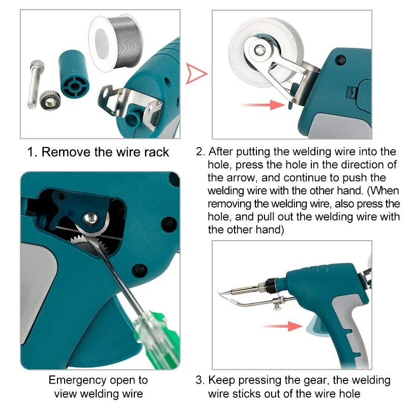 Handheld Automatic Tin Feeding Electric Soldering Iron For Makita For Dewalt For