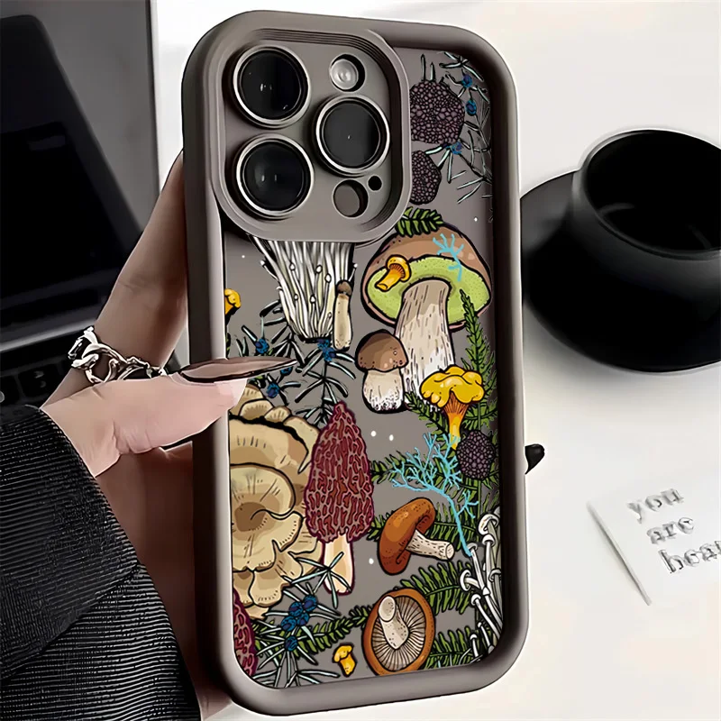 Colorful Mushroom Silicone Phone Case