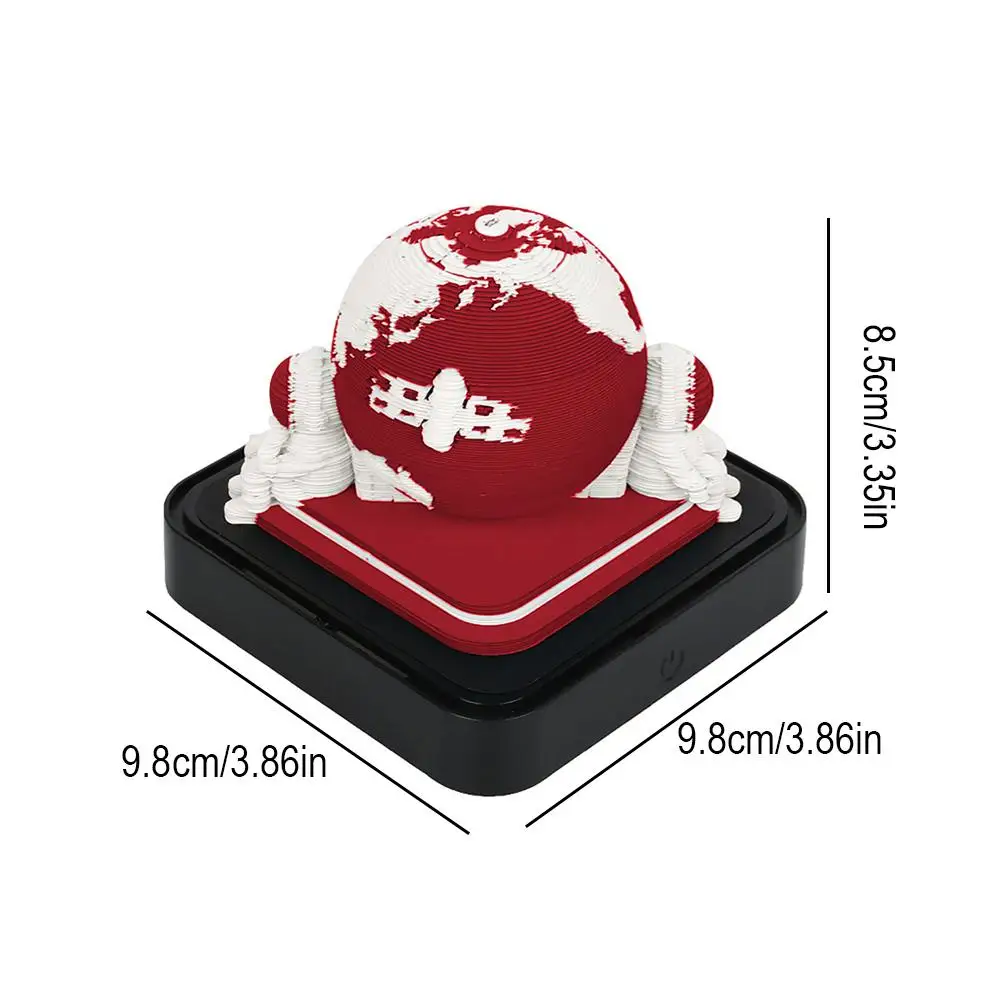 Omoshiroi 블록 메모장 나무집 3D 달력 2024, 사무실 종이 메모, 크리스마스 생일 선물