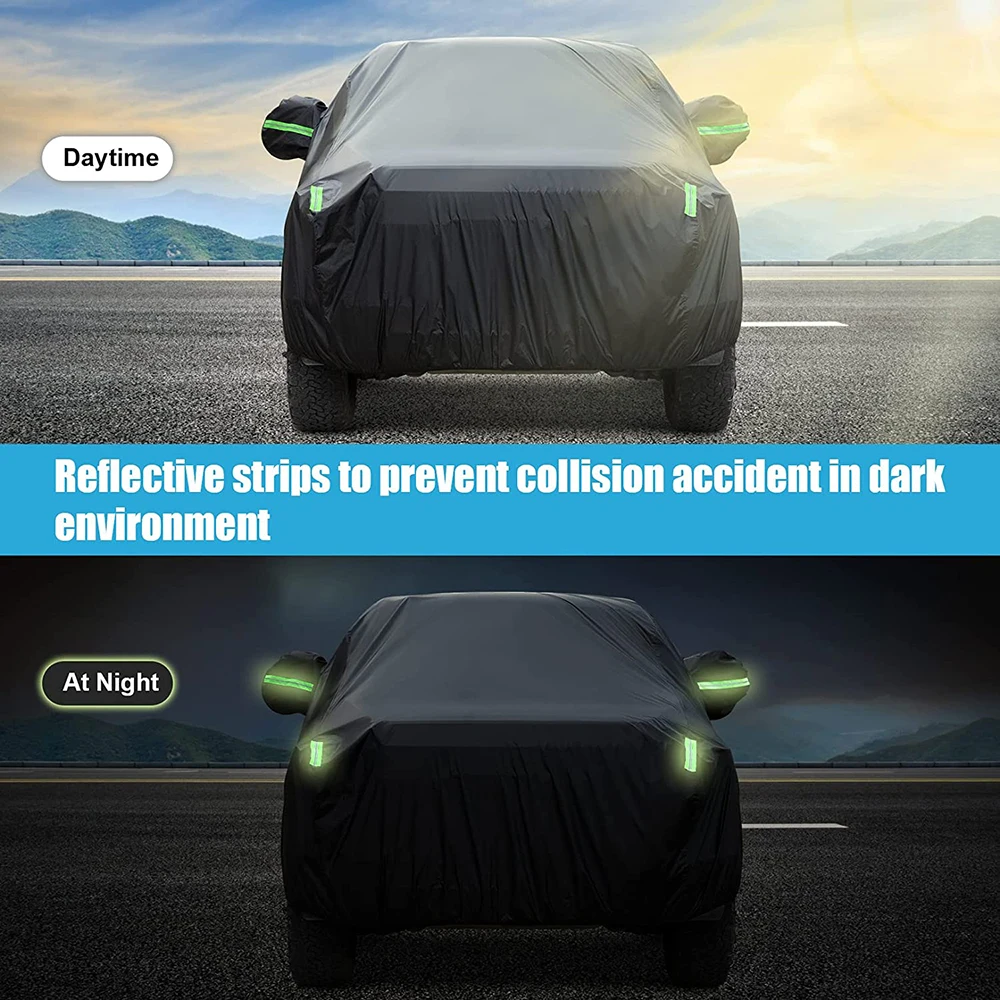 Universal Waterproof Car Cover All Weather Rain Snowproof Protection Windproof Outdoor Full Car Cover For SUV Length Up to 200'' waterproof car cover