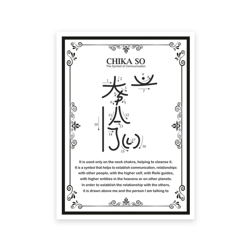 Stampe Reiki Cho Ku Rei He Ki Su Tela – Simboli Chakra E Arte Energetica Per Pareti, Poster Nordico Senza Cornice Per Soggiorno E Camere, 30x40cm