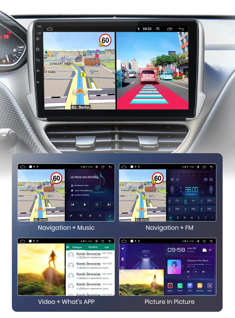 Junsun V1 AI Stimme Drahtlose CarPlay Android Auto Radio für Peugeot 2008 208 2012-2018 Auto Multimedia autoradio RDS WIFI 4G DSP – Detail 19