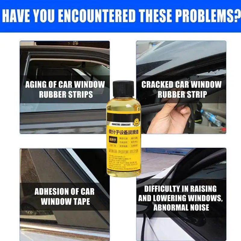 60ml Car Window Grease Hinge And Slide Maintenance Oil Sunroof Track Lubrication Anti-stuck And Abnormal Noise Maintenance Agent