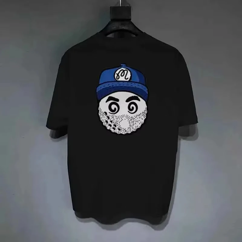 Men's and women's pure cotton Korean T-shirt short sleeve T-shirt luxury brand printed top fashion clothing