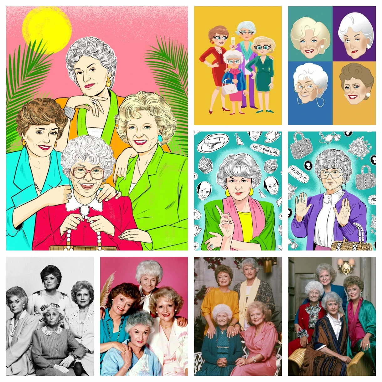 

Classic TV Series The Golden Girls Diamond Painting Actor Betty White Wall Art Cross Stitch Embroidery Picture Mosaic Home Decor