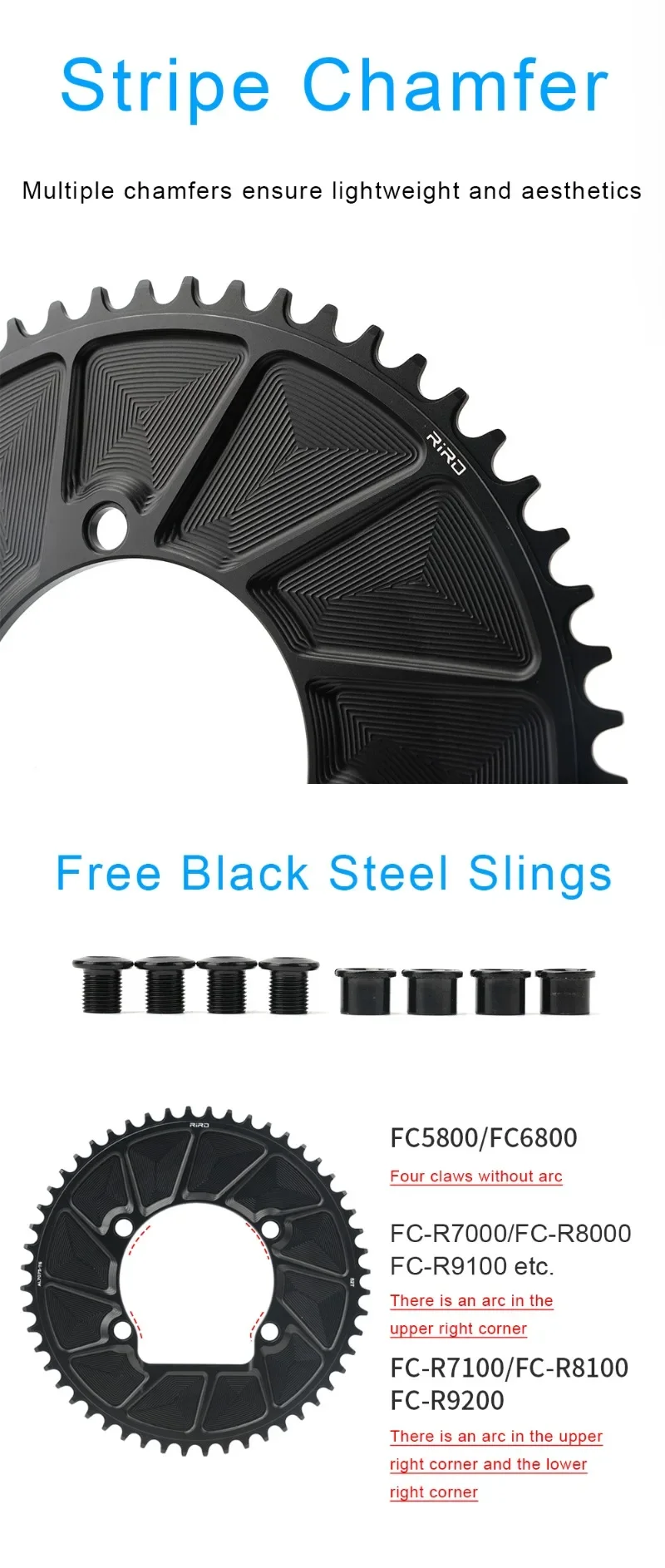 Bike Chainring 110BCD 46T 48T 50T 52T 54T 56T 58T Sprocket Road Bicycle Chainwhe