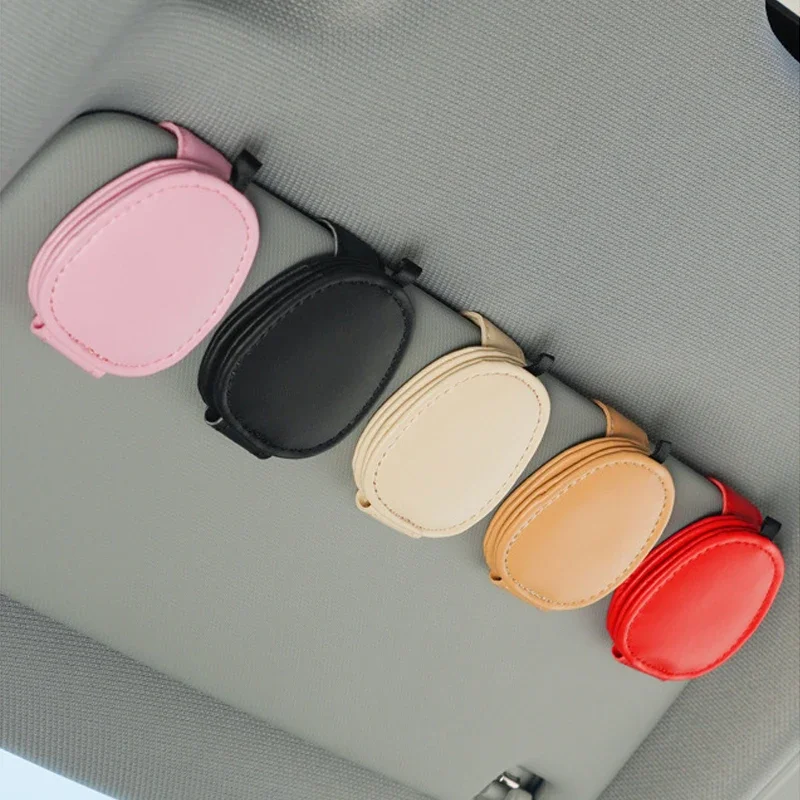 

Universal Car Sun Visor Glasses Box Sunglasses Clip Card Ticket Holder Stand Fastener Pen Case Eyeglasses Car Accessories