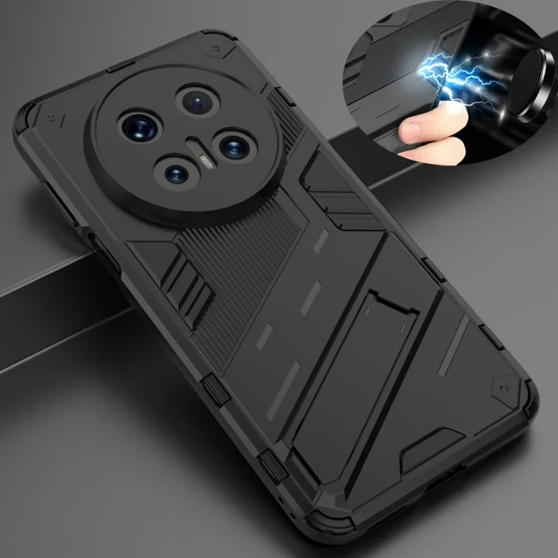 Magnetic Armor Shockproof Phone Case with Kickstand and Back Cover Coque s
