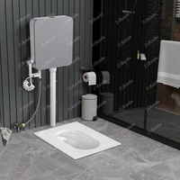 ~Household squatting toilet complete set of ultra-thin anti-odor toilet siphon squatting pit squatting toilet urinal set 2