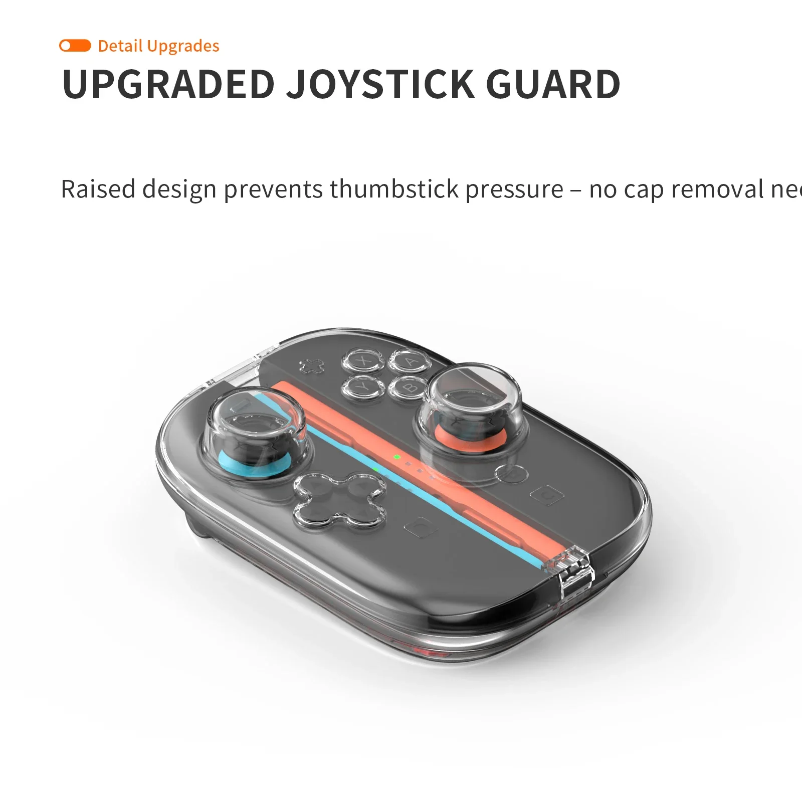 Clear Protect Case,Magnetic Cover for Switch 2 Gamepad with Holds 6 Game Cards, 360° Full Protection, Portable Cover JYS-NS2311