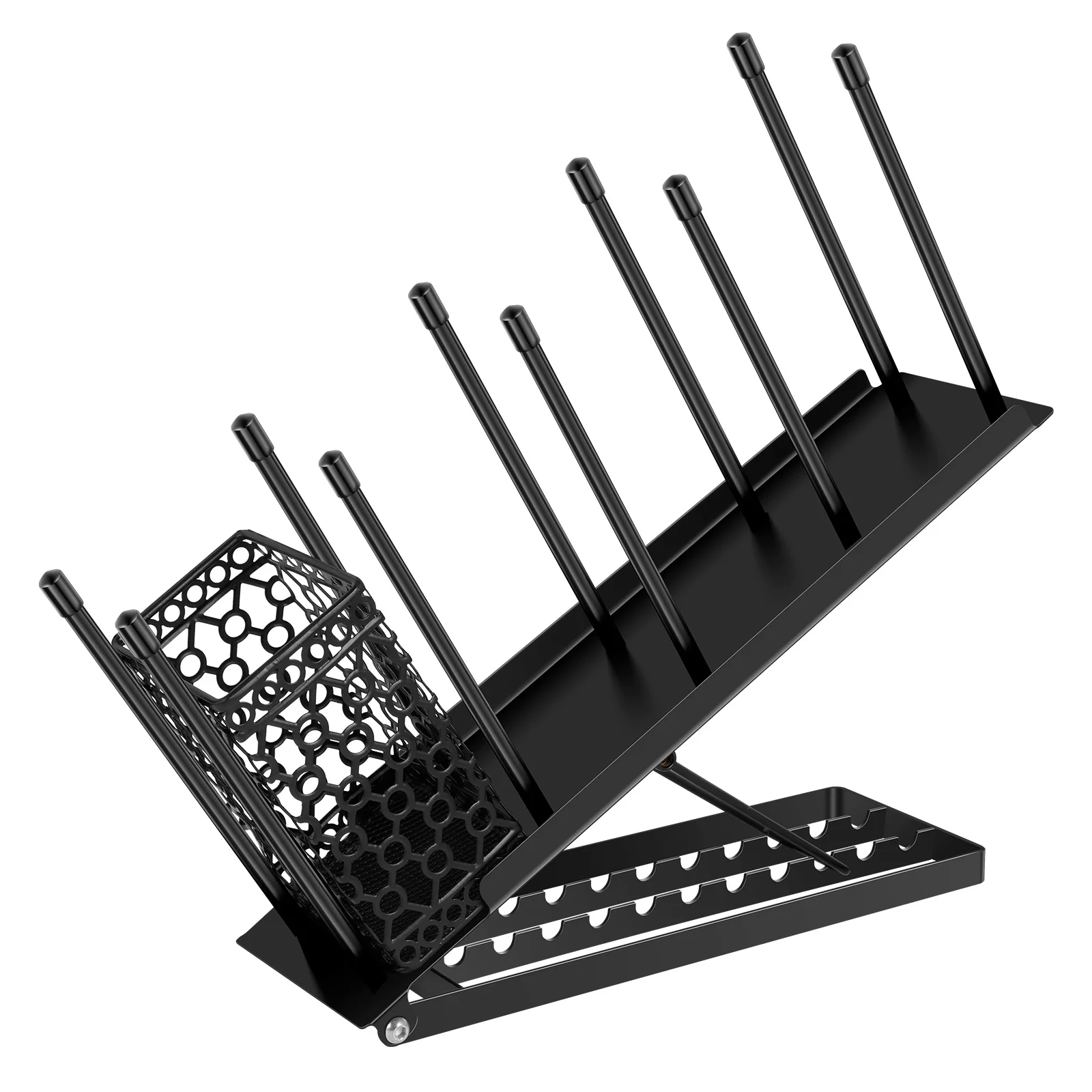 

New Coffee Cup and Lid Holder Height Adjustable Coffee Cup and Lid Organizer 4 Compartment Large Capacity Paper Cup Dispenser