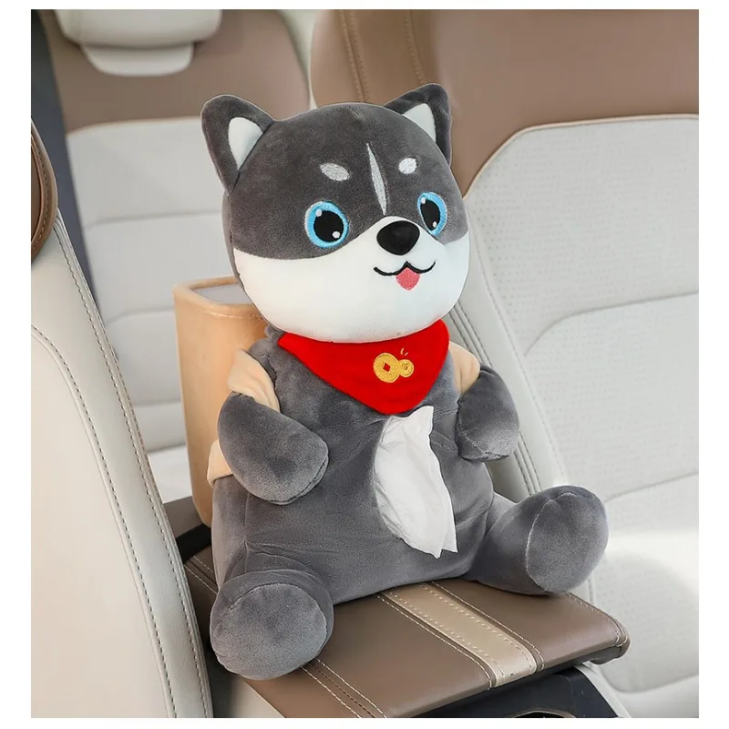 Fisherman Duck Car Armrest Box Tissue Box Creative Cute Cartoon Tissue Trash Can 2-in-1 Car Storage car storage box