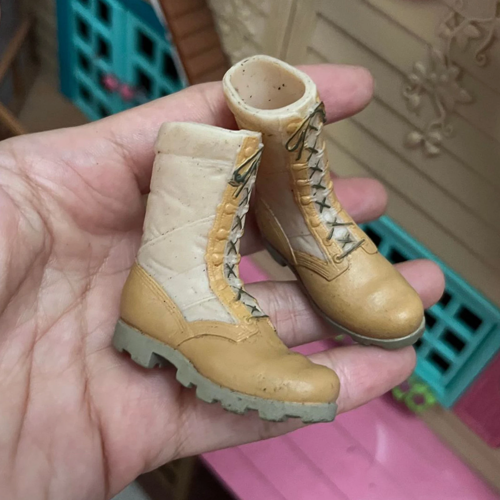 Mini Bottes De Combat Noires échelle 1/6 Pour Figurines Soldat 12 Pouces