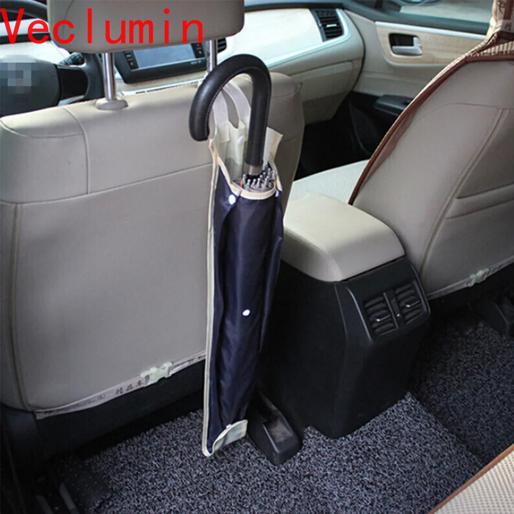 Waterproof Umbrella Sets Car Seat Back Storage Bag 80cm Polyester Car Hanging Storage Bag for Umbrella Sundries Holder