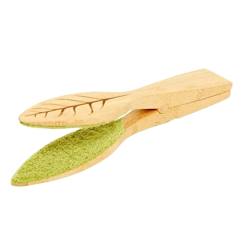 Leaf Cleaner Cleaning Brush Wooden Tongs 1PCS