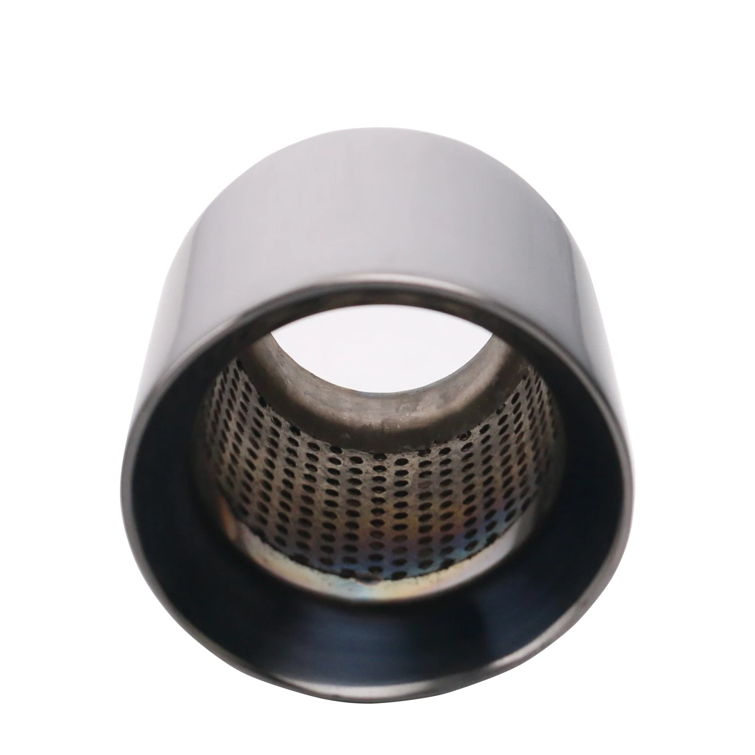 Embout D'échappement Incliné Hihaha – Entrée 2,5 Pouces, Sortie 4,1 Pouces, Longueur 7,1 Pouces | Acier Inoxydable Noir Pour Voiture, SUV
