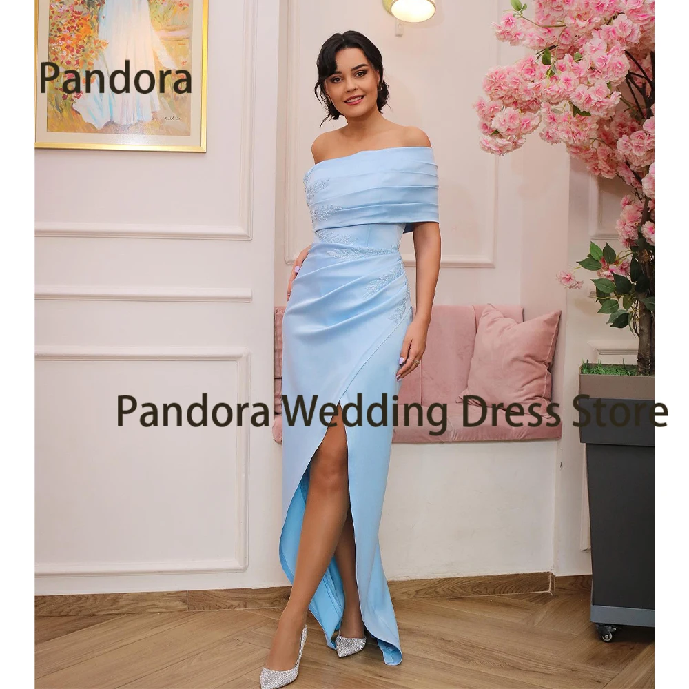 

Женское вечернее платье Pandora, элегантное формальное платье до пола с открытыми плечами и блестками, плиссированное коктейльное платье с юбкой-годе, лето 2019