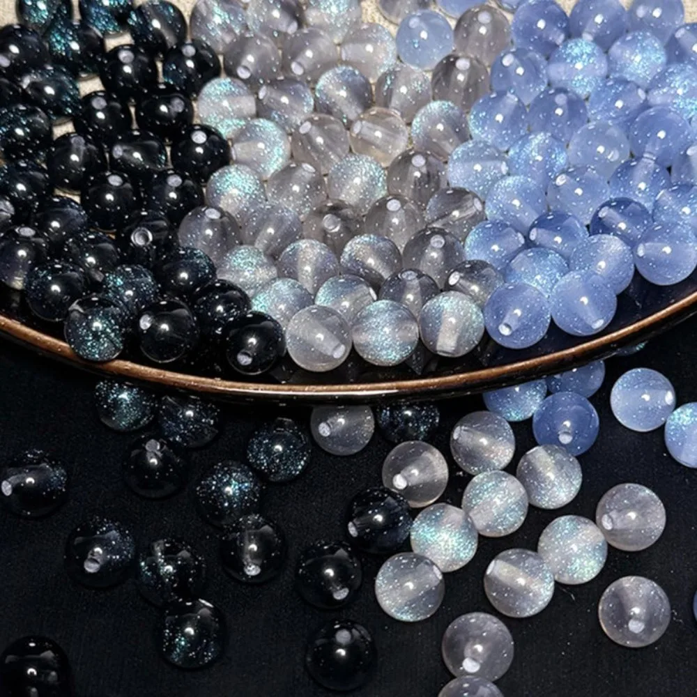 Star Sparkle Resin Beads for DIY Jewelry Making, 8-10mm, Pack of 20-100