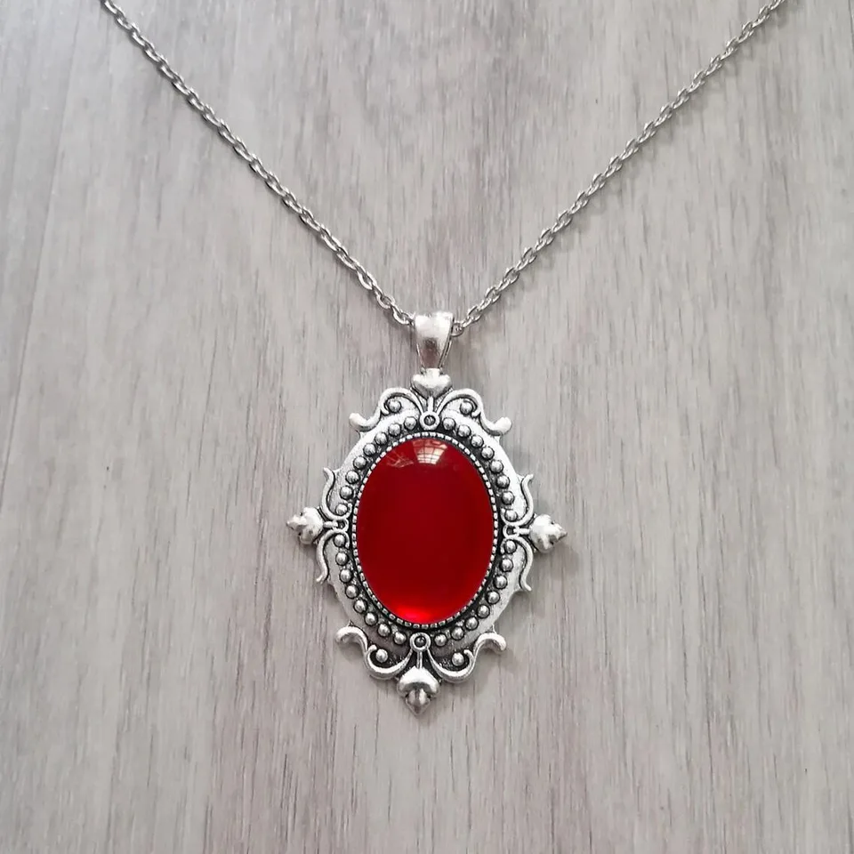 Medieval Jewelry Garden Lovers Copper Necklace Gothic Retro Bronze